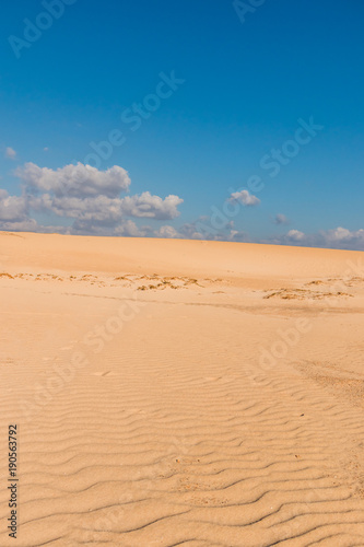 Clouds over the Corralejo sand dunes in Fuerteventura  Canary Islands