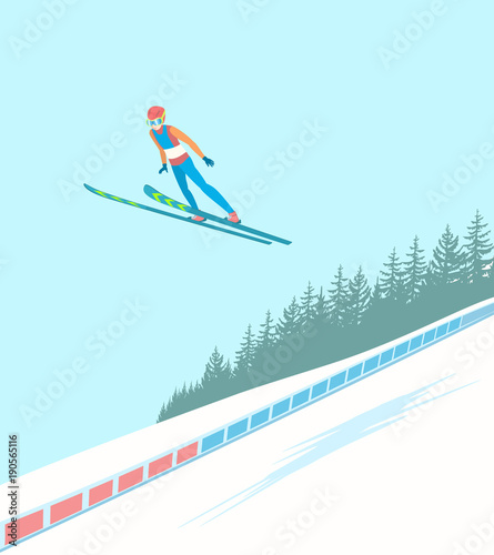Ski jumping competitions.