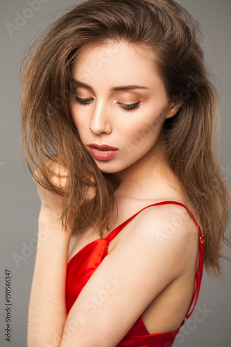 Woman hair beauty portrait
