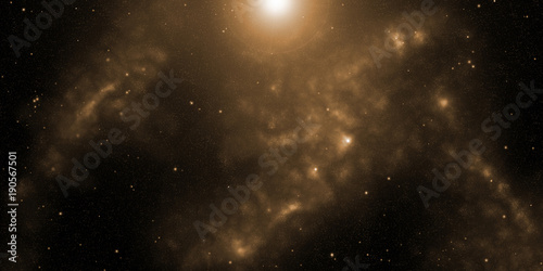 Stars  planets and nebulas. Sci-fi background