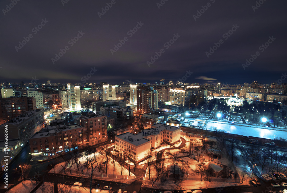  Night city of Moscow