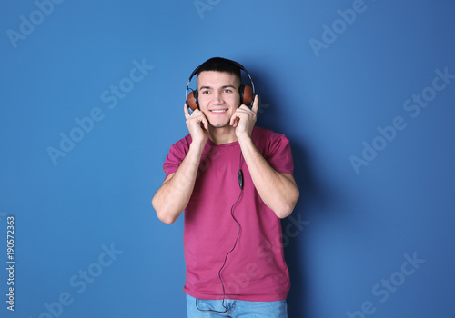 Man listening to audiobook ...