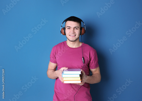Man listening to audiobook ...