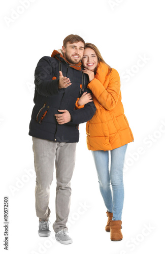 Young couple in casual clot...