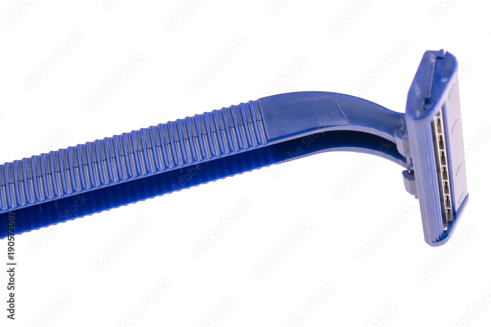 blue razor isolated on white background blue razor isolated on white background