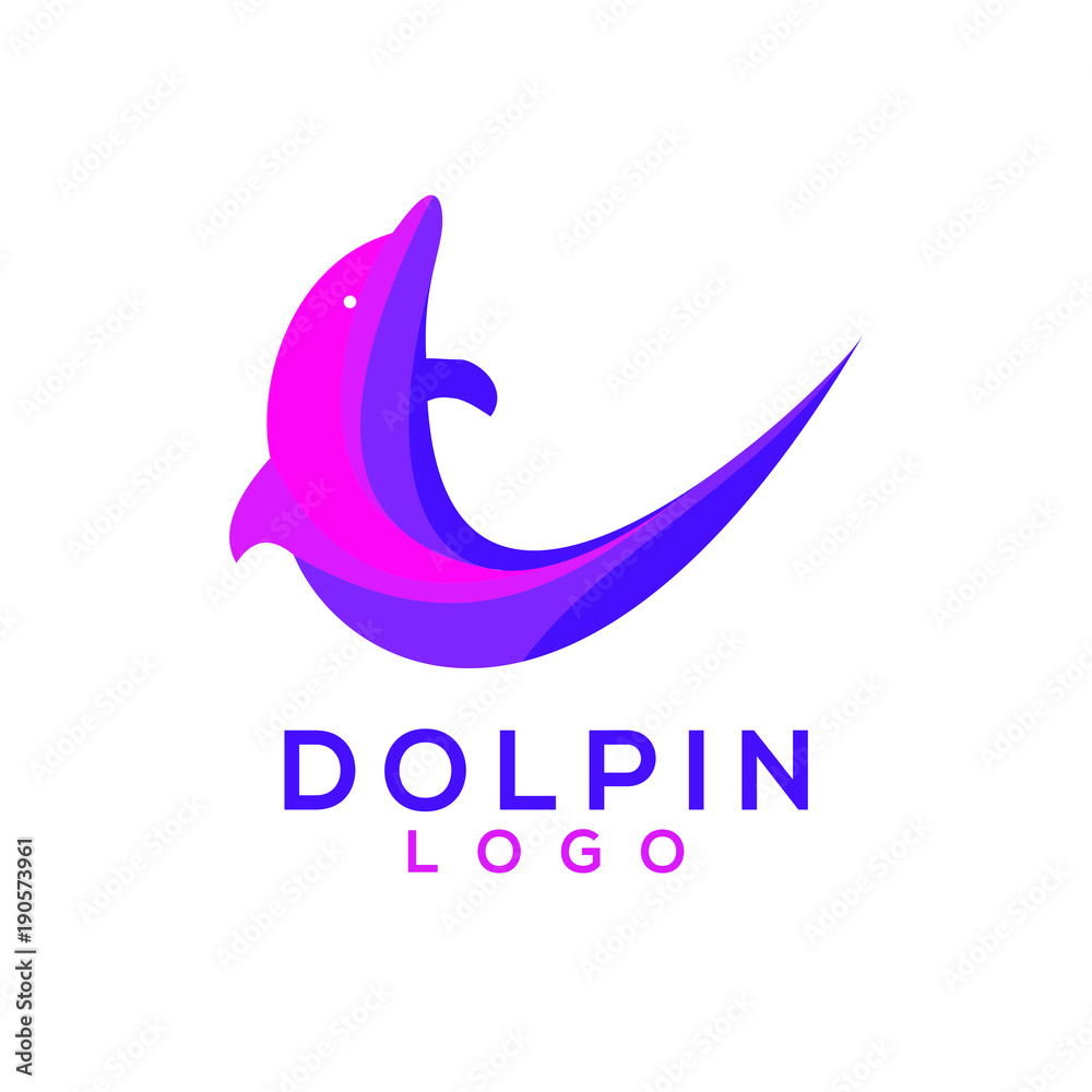 Modern Dolpin (or Dolphin) Logo Template Modern Dolpin (or Dolphin) Logo Template