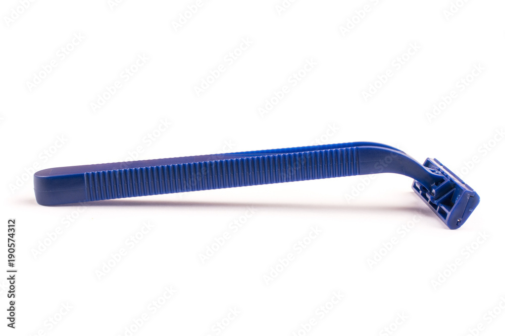 blue razor isolated on white background blue razor isolated on white background