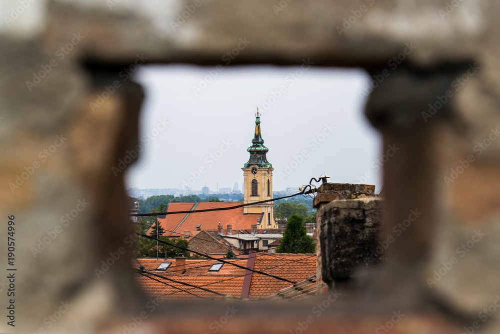 Naklejka premium The Church of the Holy Father Nikolai, or better known as the Nikolajevska Church, is a Zemun Orthodox church built in 1745, on the foundations of the Serbian 16th-century church.