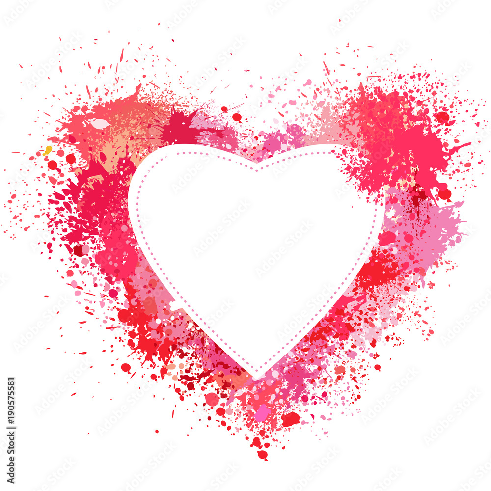 Valentines day greeting card with heart Valentines day greeting card with heart