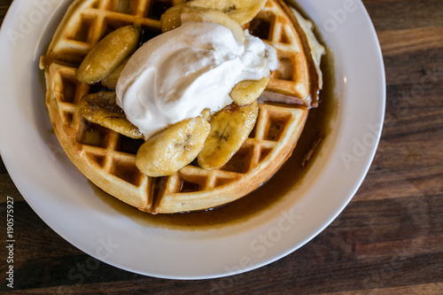 Belgian Waffle Bananas Foster photo