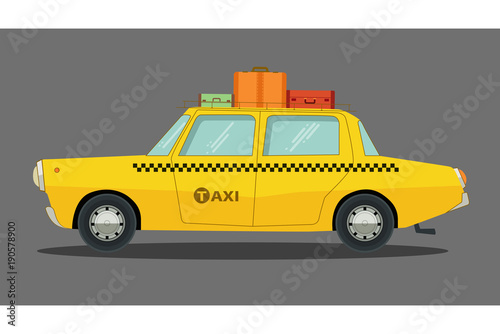 Cartoon car in flat design