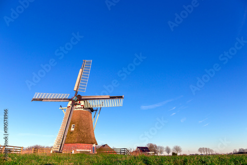 Windmill de Meervogel at winter afternoon