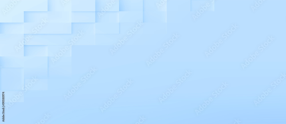 Rectangle shapes abstract technology background. 3d geometric minimalistic cover design, mosaic blocks pattern with copy space. Vector graphic.