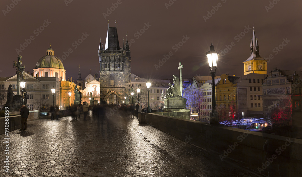 Night Prague  historic Centrum, Czech republic
