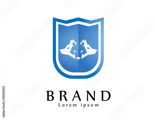 Shield wolves logo