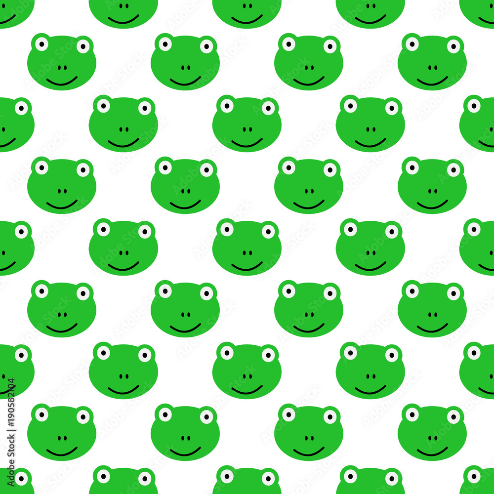 Obraz premium Vector seamless pattern with frog