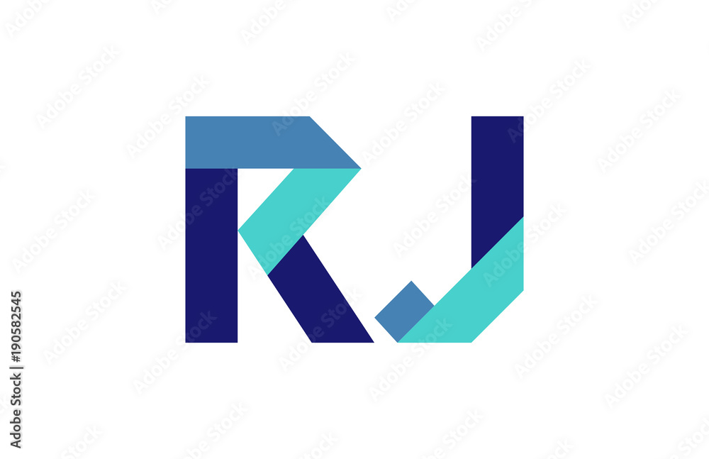 RJ Ribbon Letter Logo 