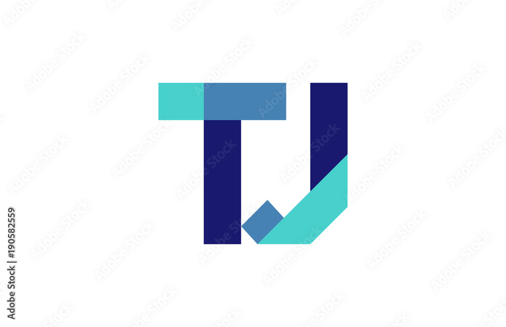TJ Ribbon Letter Logo TJ Ribbon Letter Logo
