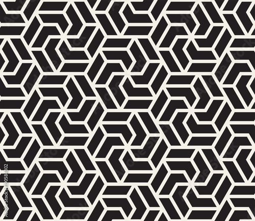 Vector seamless pattern. Modern stylish abstract texture. Repeating geometric shapes from striped elements