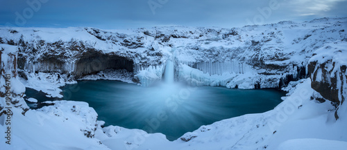 Frozen Landscape in Iceland nature - winter locked in Ice