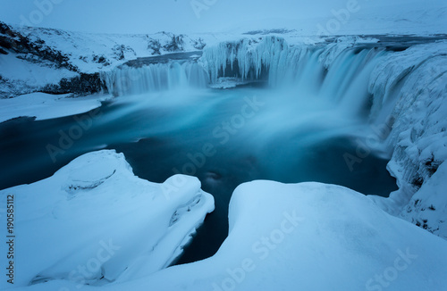 Frozen Landscape in Iceland nature - winter locked in Ice