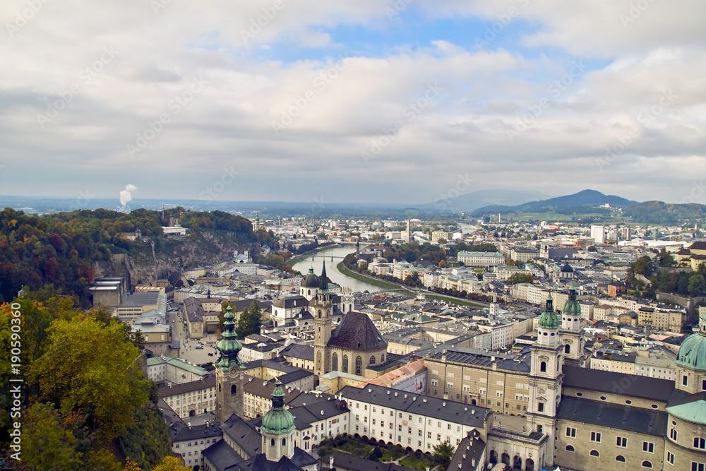 Salzburg an der Salzach in Österreich