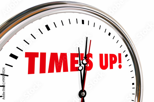Canvastavla Times Up Clock End Sexual Harassment Abuse Power 3d Illustration