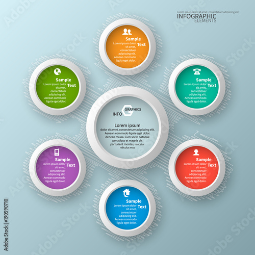 Abstract 3D Paper Infographics