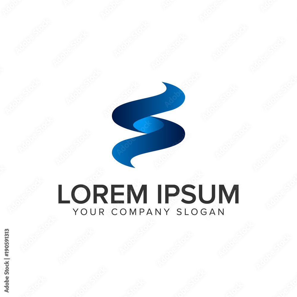Fototapeta premium Modern Letter S 3D logo design concept template. fully editable vector