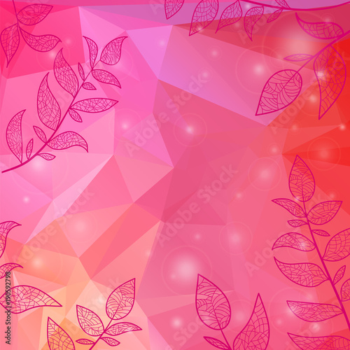 background with branches and leaves