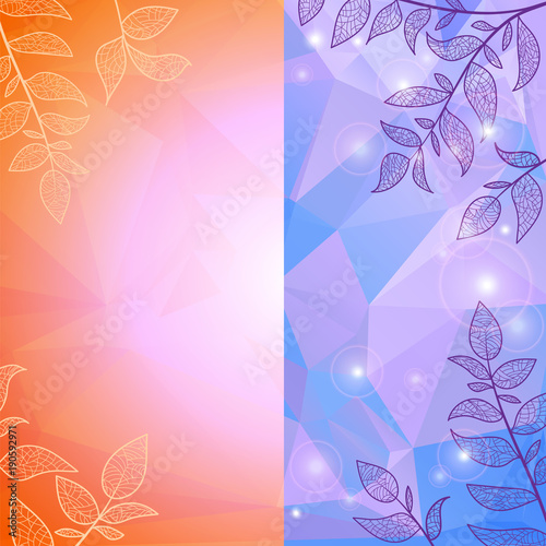 background with branches and leaves