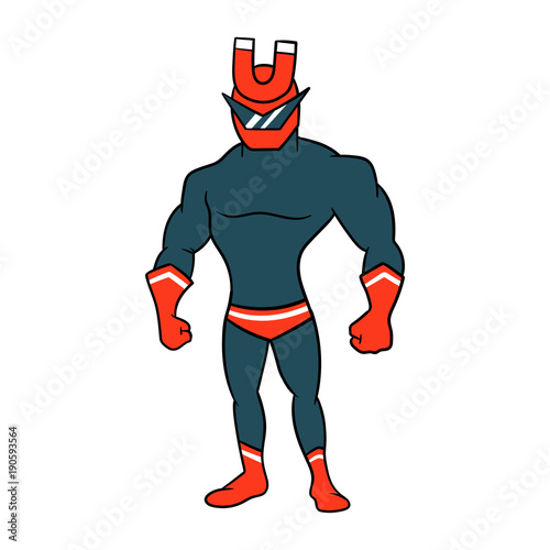 Cartoon Magnet Superhero