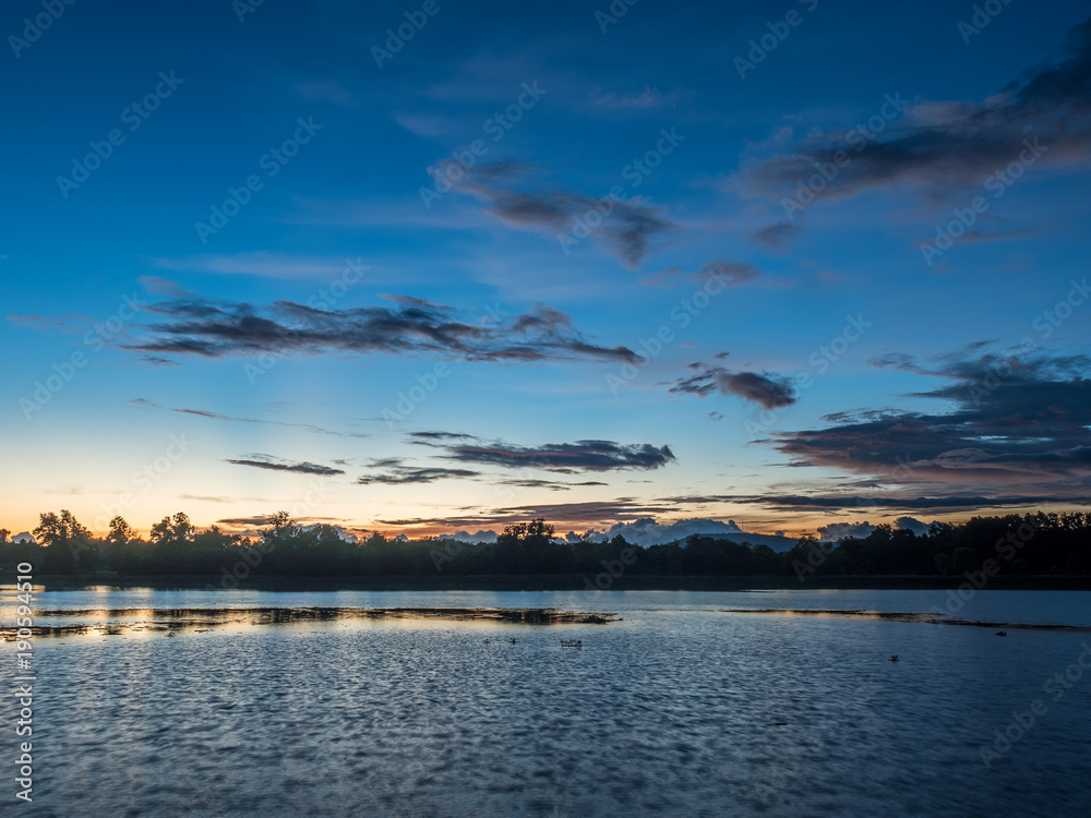 twilight on the lake