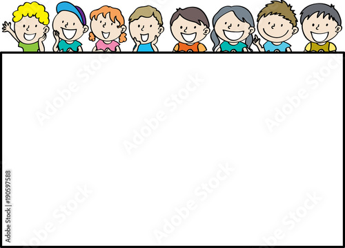 cartoon kids with borer