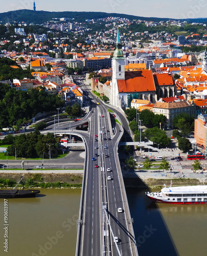 Photography Bratislava view from UFO observation deck