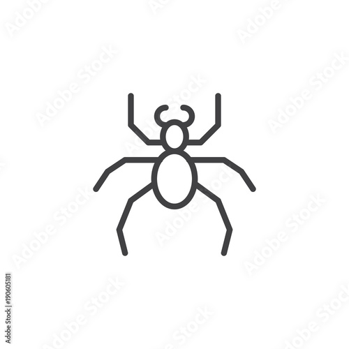 Bug insect line icon, outline vector sign, linear style pictogram isolated on white. beetle Symbol, logo illustration. Editable stroke