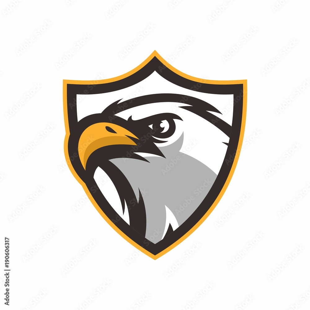 Fototapeta Animal Head - eagle - vector logo/icon illustration mascot