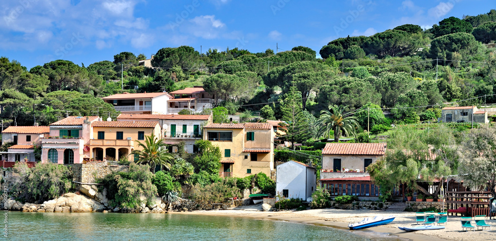 der idyllische Urlaubsort Scaglieri auf der Insel Elba,Toskana,Mittelmeer,Italien