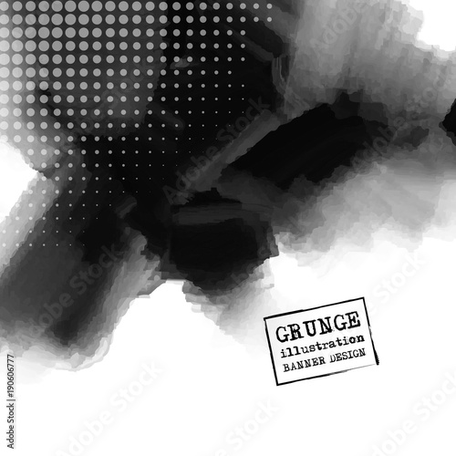 Abstract inkblot background.