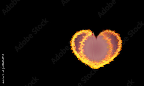 Valentinstag brennendes Herz Liebe