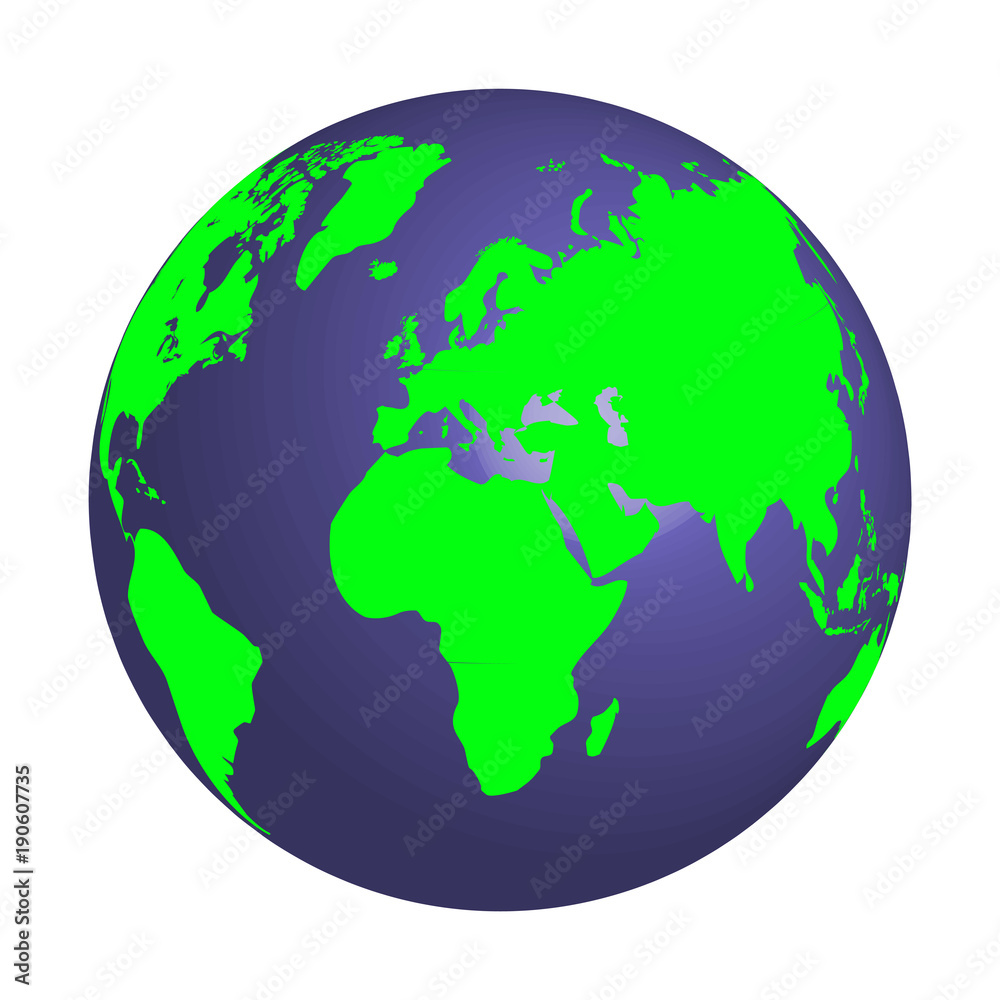 Flat planet Earth icon. Vector illustration for web banner, web and mobile, infographics.Vector.