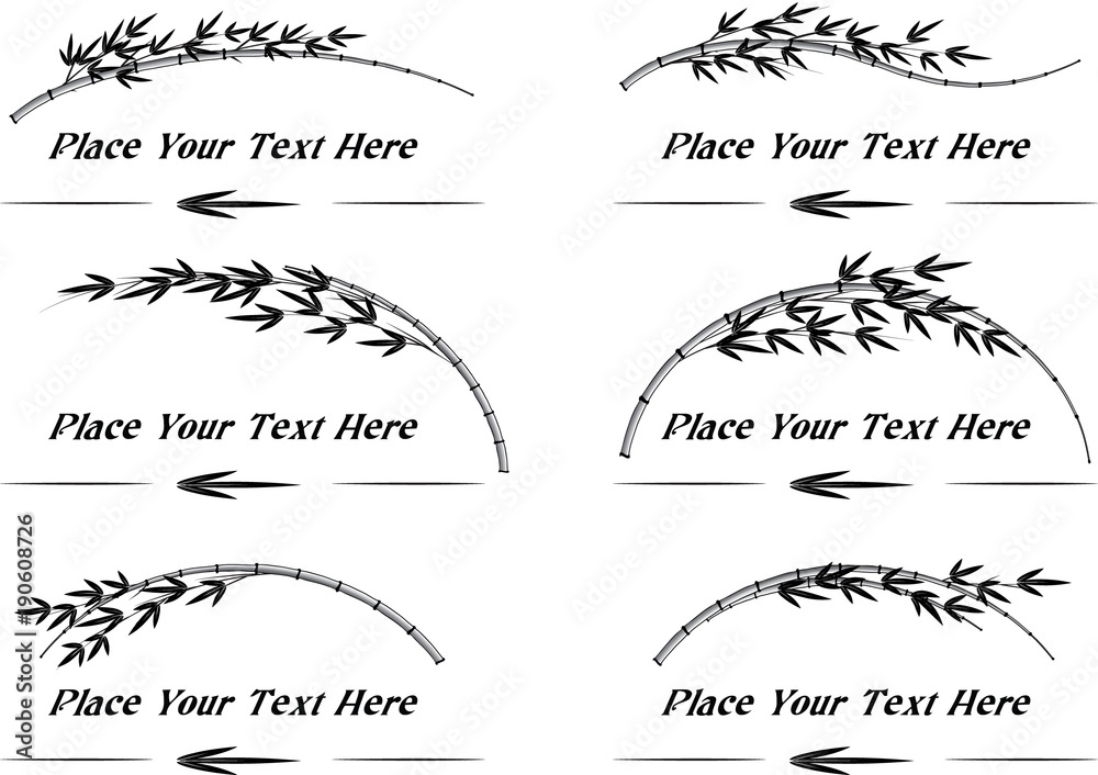calligraphic design elements and page decoration BAMBOO calligraphic design elements and page decoration BAMBOO