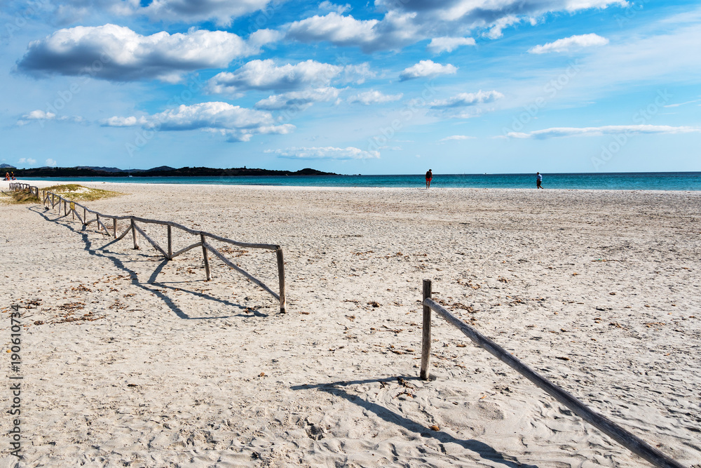 La Cinta beach next to San Todoro city in Sardinia, Italy.