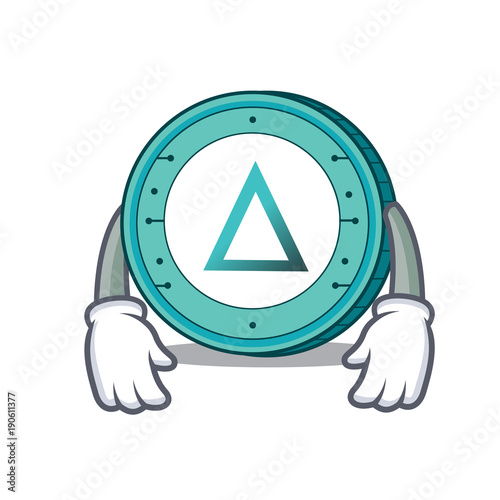 Tired Salt coin mascot cartoon