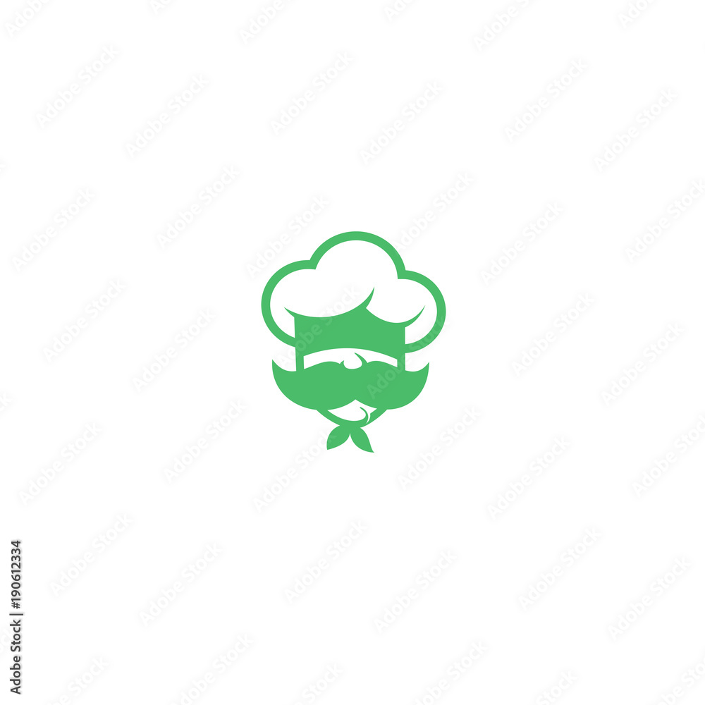 chef with mustache logo vector illustration chef with mustache logo vector illustration