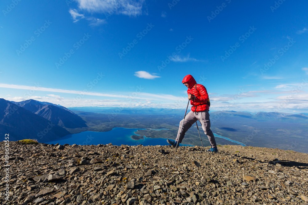 Naklejka premium Hike in Canada