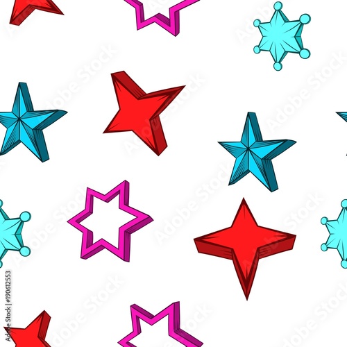 Types of stars pattern  cartoon style