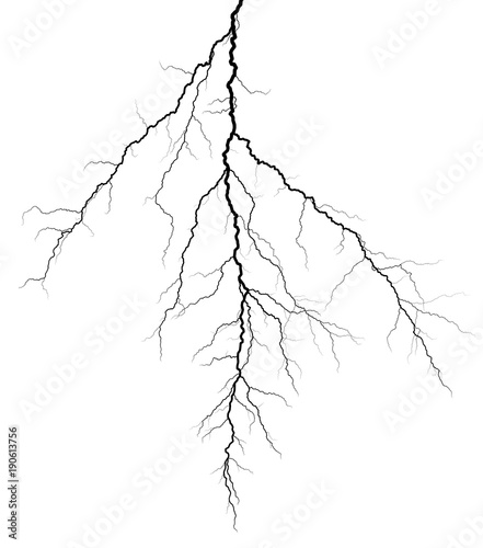 A lightning stroke.