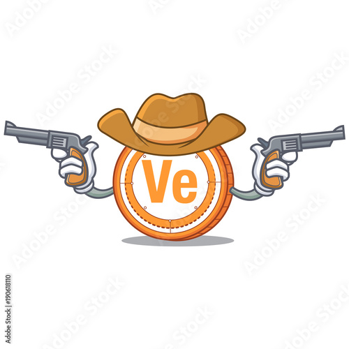 Cowboy Veritaseum coin character cartoon