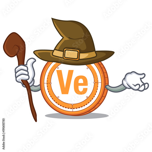 Witch Veritaseum coin mascot cartoon